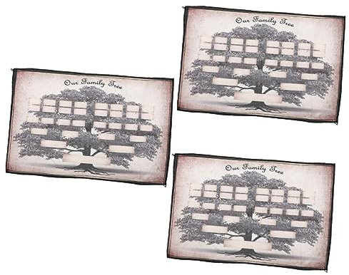 NUOBESTY 3stücke Familienbaum Poster Personalisierbares Genealogie-diagramm Aus Strapazierfähiger Für Individuelle Familiengeschichte Wanddekoration Und Ahnentafel Aus Hochwertigem