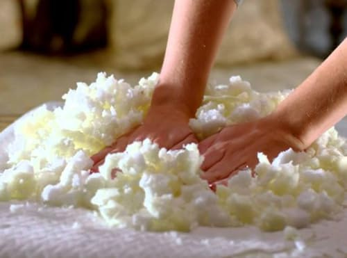 PIURUF 1 000 g vit strimlad minnesskum fyllning för plyschdocka, bönpåse stolfyllning, fluffig och mjuk skumfyllning för kudde, soffa, konsthantverk (1 000 g))