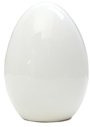 Joy PerfvmE - Lustige Spardose Personalisiert – Keramik Spardose Ei, Höhe 20 cm mit abnehmbarem Verschluss – Moderne Deko für Zuhause(Weiß)