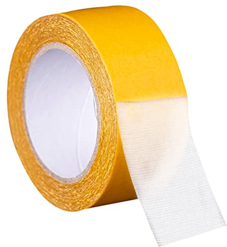 SEWOART Nastro Biadesivo per Moquette 1 Rotolo Carta Gialla