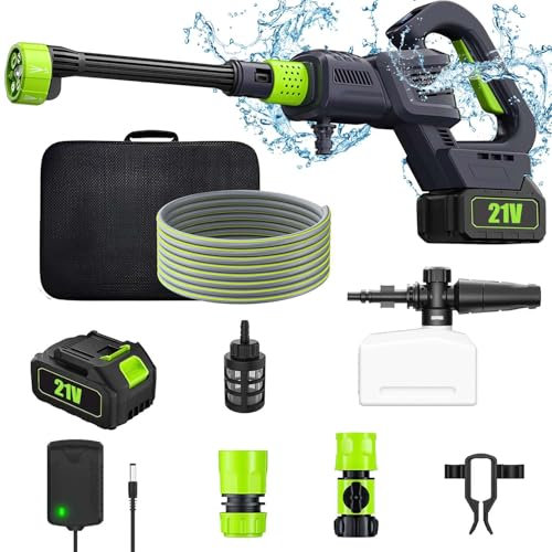 Idropulitrice a pressione senza fili Pneterg 3000W 200Bar 6 in 1 con display digitale, motore brushless, 3 modalità, pulizia del giardino ad alta potenza, kit schiuma professionale per