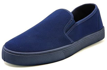 JOMIX Scarpe Uomo Senza Lacci da Cucina Antiscivolo Scarpe Slip On Leggere in Tela Comode per Cuochi Addetti alla Ristorazione e Pulizie MSS250587 Blu 44