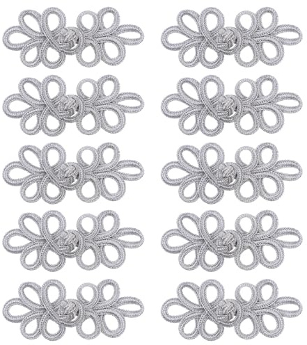 Luxshiny Botones de Nudos Chinos 10 Piezas para Ropa Tradicional y Cárdigans, Cierre Manual, Perfectos para Manualidades y Accesorios de Costura