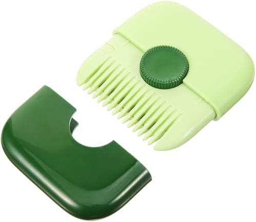Abaodam Peine de corte de peluquería y recortador de puntas abiertas portátil para mujeres, material plástico verde, uso en travel y exterior