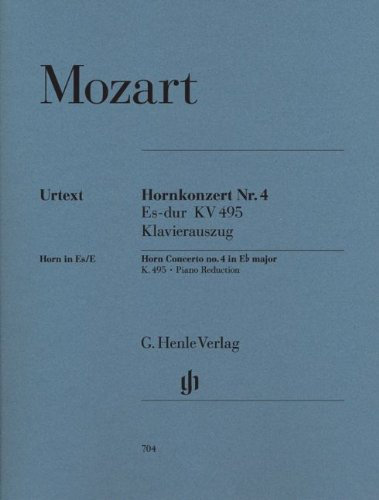 HENLE VERLAG MOZART W.A. - CONCERTO FOR HORN AND ORCHESTRA NO. 4 EB MAJOR K. 495 Klassische Noten Horn