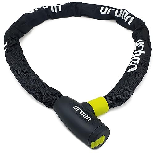 URBAN XK120 Bike Chain Lock, Heavy Duty Anti Theft 120cm ø8mm Hardened Steel Chain High Security Lock, Optimal Length for Easy Transport, Versatile Anti-Theft for Bicycle, Motorcycle, Electric Scooter