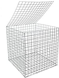EcoGrid Gabion Basket 0.55 X 0.55 X 0.55m Galfan Coated Welded Mesh