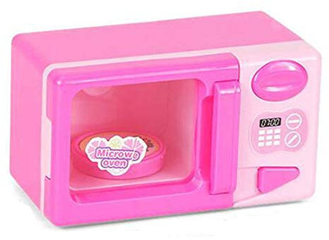 Uteruik Simulation Mini Microwave Oven Kids Pretend Play Toys Household Appliance Educational Toys for Children Kids, 1pcs