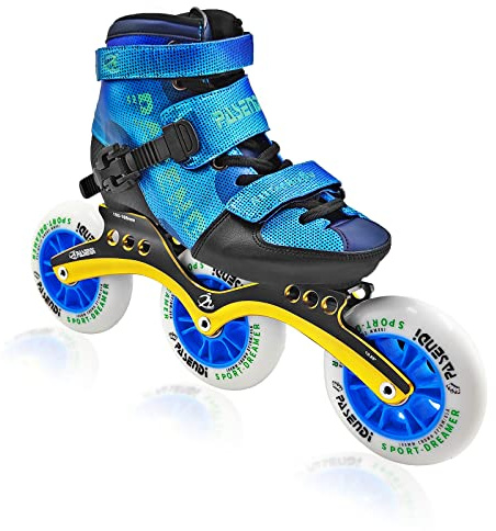 Adjustable Speed Skates for Kids,Roller Skates Girls and for Boys, Outdoor & Indoor Inline Skates for Children ; Professional Speed Roller Skates for Kids. (M(US 3-US5) EU34-37, Blue)