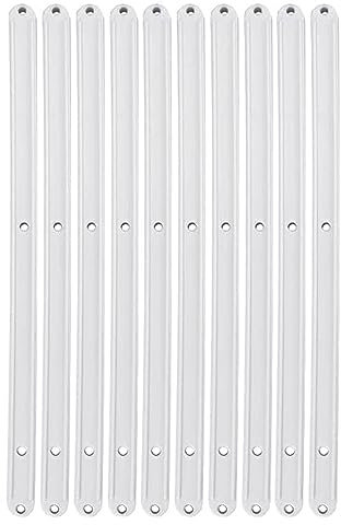 10 Pcs Draw Runners 298mm Plastic Cabinet Sliders White Draw Runners Replacement for Kitchen Bedroom in Grooved Drawers