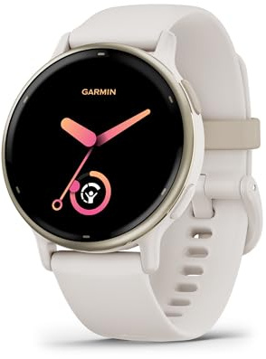 Garmin vívoactive 5, Health and Fitness GPS Smartwatch, AMOLED Display, Up to 11 Days of Battery (Renewed) (Ivory)