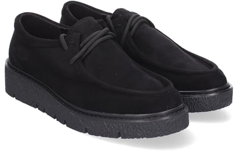 85992 Mocasines de Mujer, Estilo Wallabys, Comodos y Elegantes, Cierre de Cordoneras, Ideales para el Dia a Dia. Negro Talla 36