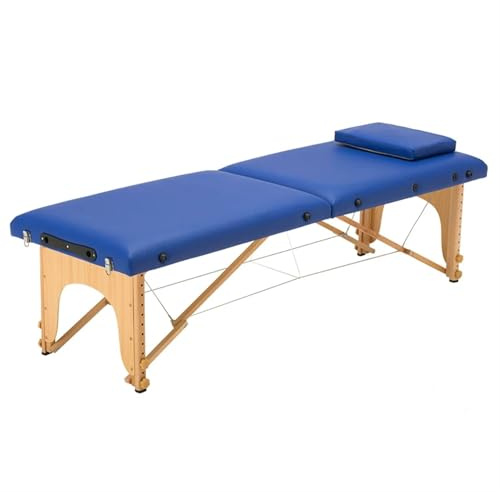 Lettino Da Massaggio Pieghevole Lettino da massaggio portatile Letto pieghevole comfort domestico Ufficio Lettino da massaggio estetico Decorazione mobili Per Estetista, Fisioterapia E Tattoo(Blue)