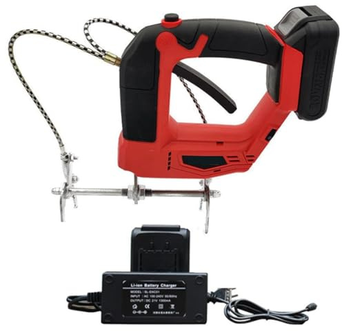 ZyKnaurral Handheld Electric Beehive Frame Shaker, Electric Honey Extractor for Honey Bee Farm, 4 Adjustable Speeds, 0.98–1.18 Clamping Range Red