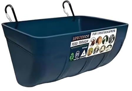 ALCXAZS Comedero automático y dispensador de Comida para Animales pequeños, Gansos y Patos en Granjas, Jardines o Espacios al Aire Libre, Conejos, Pollos, bebederos, Botellas, Azul, 28x17x13.5cm