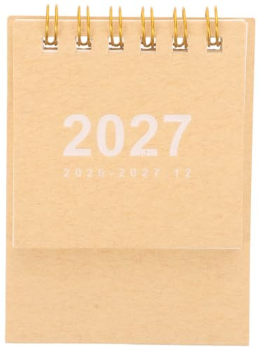 FUNOMOCYA Mini Bordskalender med Ringbunden Flip Bärbar Stående Månadskalender för Skrivbord Smidig Elegant och Desktop Planner för och Hem