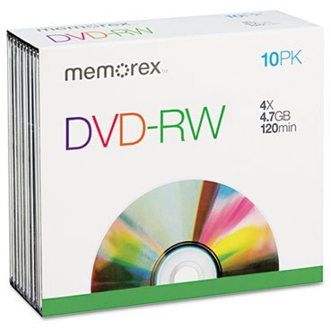 Memorex - 10-Pack 2x DVD-RW Disc Spindle
