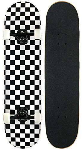 KPC Pro Skateboard Complete, Black and White Checker