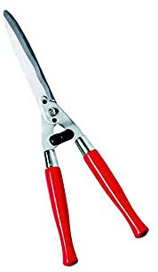 Ausonia - 31205 TIJERAS PARA PODAR SETOS CON HOJAS ONDULADAS DE ACERO CON MANGOS DE MADERA PINTADA Y GOMA AMORTIGUADORA DE GOLPES DE 55 CM