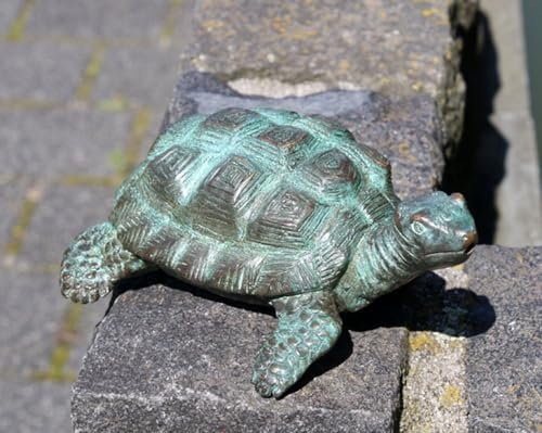 H. Packmor GmbH Bronzefigur Schildkröte Wasserspeier Teichfigur Brunnenfigur Gartendekoration