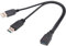AAOTOKK USB 3.0 Y Splitter,1 Pair of Male and 2 Female Adapter Cables,used for Data Synchronization and Charging, Compatible with Hard Drives,Cameras,Printers,etc.(30cm-F/Double M)