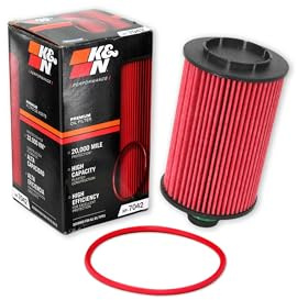 K&N Premium Oil Filter: 20,000 Mile Engine Protection, High Capacity/High Efficiency: Compatible with 2014-2020 JEEP/RAM: (See Product Description for Select Models) HP-7042