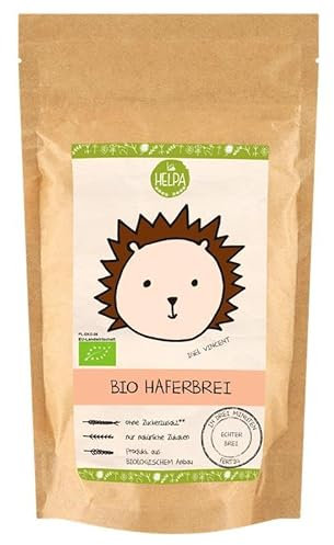 HELPA BIO Haferbrei 200 g – Brei für Kinder - Babybrei – 100% Haferbrei – Hergestellt in der EU - Bio-Getreide-Breie - Frühstücksbrei - Getreidebrei - Haferflocken