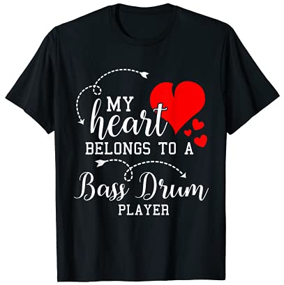 Mon cœur appartient à un batteur bassiste batteur T-Shirt