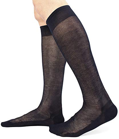 Ciocca Calze Lunghe Lisce Chiffon 100% Cotone Filo di Scozia - 3/6 Paia - Made in Italy [311_085_115_3]