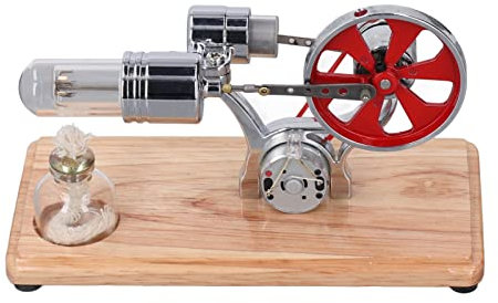 Stirling Motor Modellbausatz, Heißluft Stirling Motor Motor Modell, Geräuscharm, Geringe Schadstoffbelastung für Klassenpräsentation 6,3 X 3,3 X 3,7 Zoll