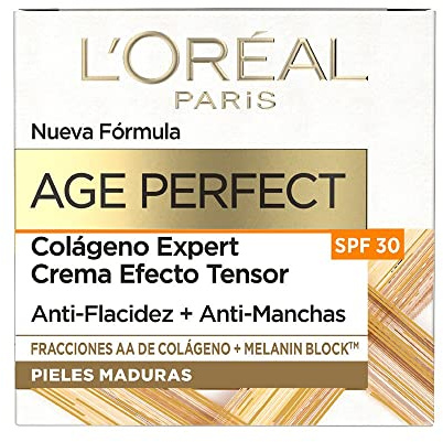 L’Oréal Paris, Age Perfect Colágeno Expert, Crema Día Anti_flacidez para Pieles Madura con Micro-Péptidos de Colágeno, Niacinamida y Protección UV SPF30 para Reducir Manchas y Reafirmar la piel, 50ml