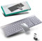 Ensembles Clavier et Souris sans Fil 2.4Ghz & Bluetooth,Clavier Souris sans Fil Rechargeable,Souris Silencieuse,Clavier Ultra-Fin avec Pavé Numérique,pour Ordinateur/PC/Laptop/Windows/Mac,QWERTY