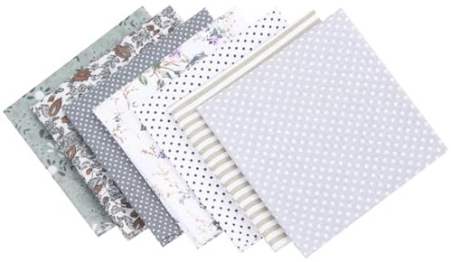 7 Stück Stoff 50 * 50cm Substanc Baumwollstoff Stoffe zum NäHen Kinder Textilien Patchwork Stoffe Paket Baumwolltuch BüNdel für Quilting NäHen DIY & Quilt AnfäNger Stoffreste zum NäHen