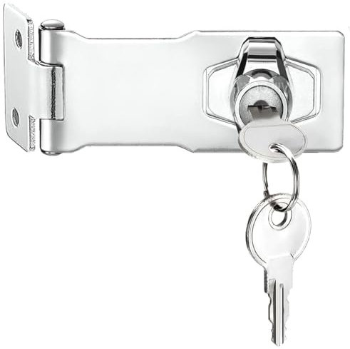 Litensh Cerradura con llave con llave, perilla giratoria, cerrojo con llave, cerrojo de seguridad, cerrojo de puerta, cerradura de armario, cerradura de puerta de 7.6 cm para bloquear buzón de muebles