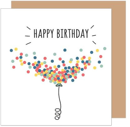 Edition Seidel Premium quadratische Geburtstagskarte mit Umschlag. Glückwunschkarte Happy Birthday Billet Karte für Mann Frau Freundin Freund Kind (GQ361 SW025)