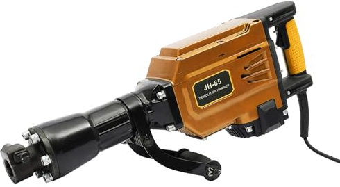 Hex Demolition Hammer | 220V, 1700W Concrete Breaker Pneumatic Drill | Impact Force Jack Hammer, Vibration-Cushioned Handle, with 3 Different Drill bits