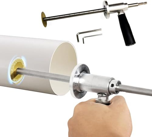 Cutter di tubi in PVC interno, strumento taglierina in PVC - Cutter interno per tubo in PVC,Strumento manuale di taglio del tubo, profondità di taglio regolabile ergonomica, da 7 pollici per l'impiant