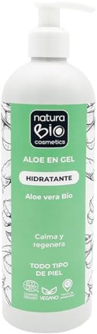 NaturaBIO Cosmeticis - Aloe Vera BIO en Gel Formato Familiar Con Dosificador, 500 ml