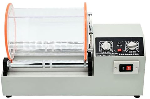 Jewelry Polisher, 580W Rotary Tumbler Polishing Machine with Polishing Bead, Complete Kit with Durable Tumbler, Rocks, Grit