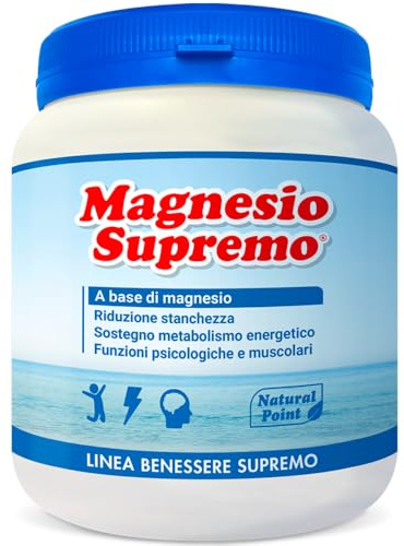 Magnesio Supremo 300 g – Integratore di Magnesio in Polvere ad Alta Solubilità (Magnesio Citrato) – Riduzione di Stanchezza e Affaticamento – Senza Glutine, Lattosio, Zuccheri, OGM – Vegan