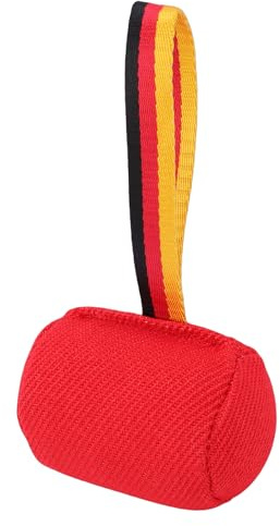 Tnfeeon Hundbygelleksak Robust Tjockt Robust Material Bitkudde Valpträning Interaktiv Lek för små Medelstora Röda Hunddragare, Multifunktionell (Röd)