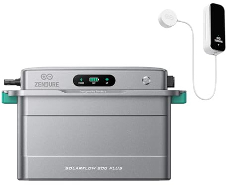 All-in-One Balkonkraftwerk mit Speicher, ZENDURE SolarFlow 800 Plus Photovoltaik Speicher mit Batterien(1920Wh), Modular Erweiterbar,WLAN BT, Plug & Play (SF800 Plus+D0)