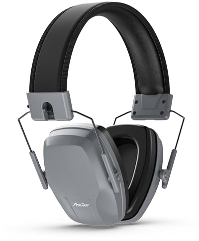 ProCase Slim Ear Defenders SNR 29 dB för vuxna och tonårsbarn, justerbara brusreducerande hörlurar, hörselskydd, öronmuffar för arbete/skytte/konstruktion, autism, sensoriska behov