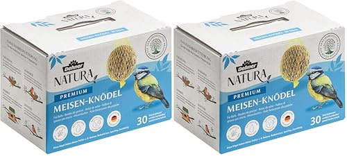 Dehner Natura Premium Nourriture pour Oiseaux Sauvages, Boules de Graisse, Filet Bio, 30 pièces de 90 grammes (2,7 kg) (Lot de 2)