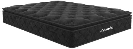 Vente-Unique - Matelas Ressorts ensachés surmatelas intégré - Black Dream de DREAMEA PLAY - 160 x 200 cm