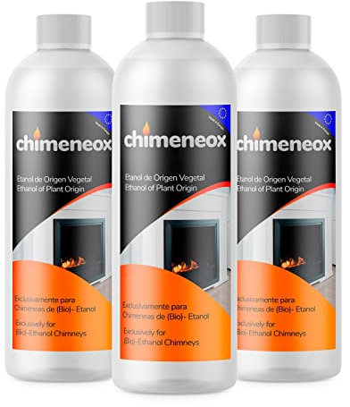 3 litros Bioetanol 96% Origen Vegetal para chimeneas