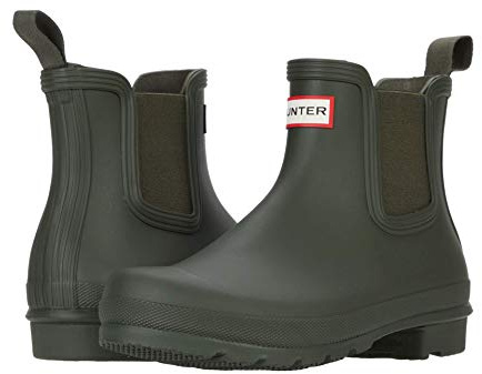 HUNTER Chelsea Women's Moccasin, dark olive, 6 UK