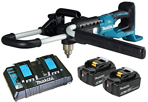 Tarière sans fil 36V LXT (2x5.0 Ah) avec chargeur double - MAKITA DDG460T2X7