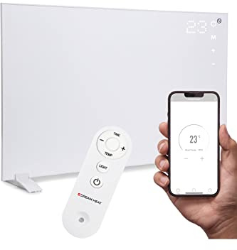 DREAM HEAT 720 Watt Infrarotheizung mit Touch Panel, Energiesparend, Fernbedienung, WIFI, APP-Steuerung, TIMER Funktion, Elektroheizung, Heizstrahler, Thermostat, Elektrische Heizung, Heater, Infrarot