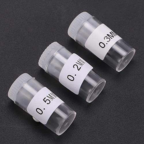 Akozon Airbrush-Düsenset 3-teilig – 0,2/0,3/0,5 mm, Edelstahl, Ersatz | Nadel- und Düsen-Set für Airbrush-Pistolen. Geeignet für Anfänger und Profis, einfacher Austausch
